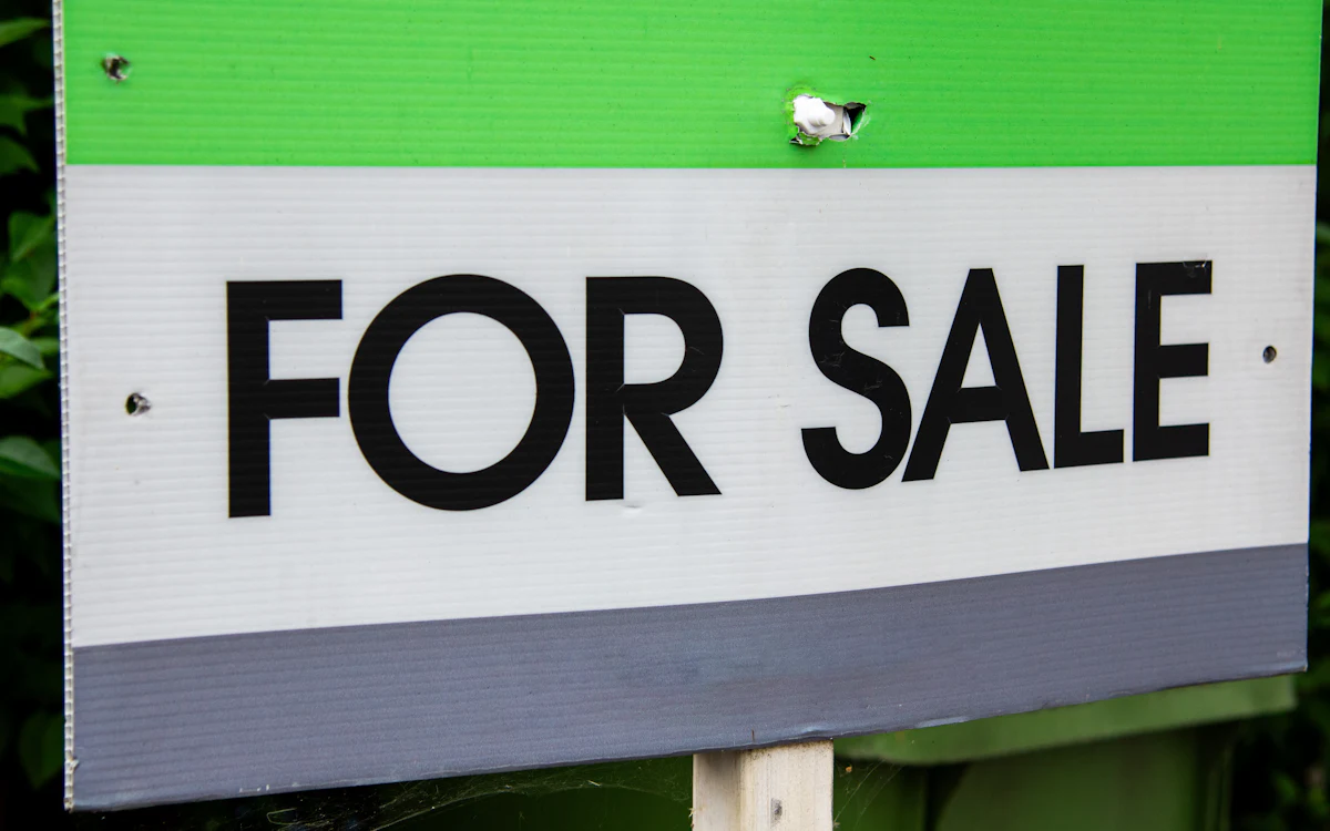 A for sale sign